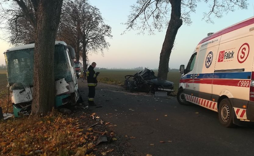 Wypadek na trasie Drogosze- Kiemławki