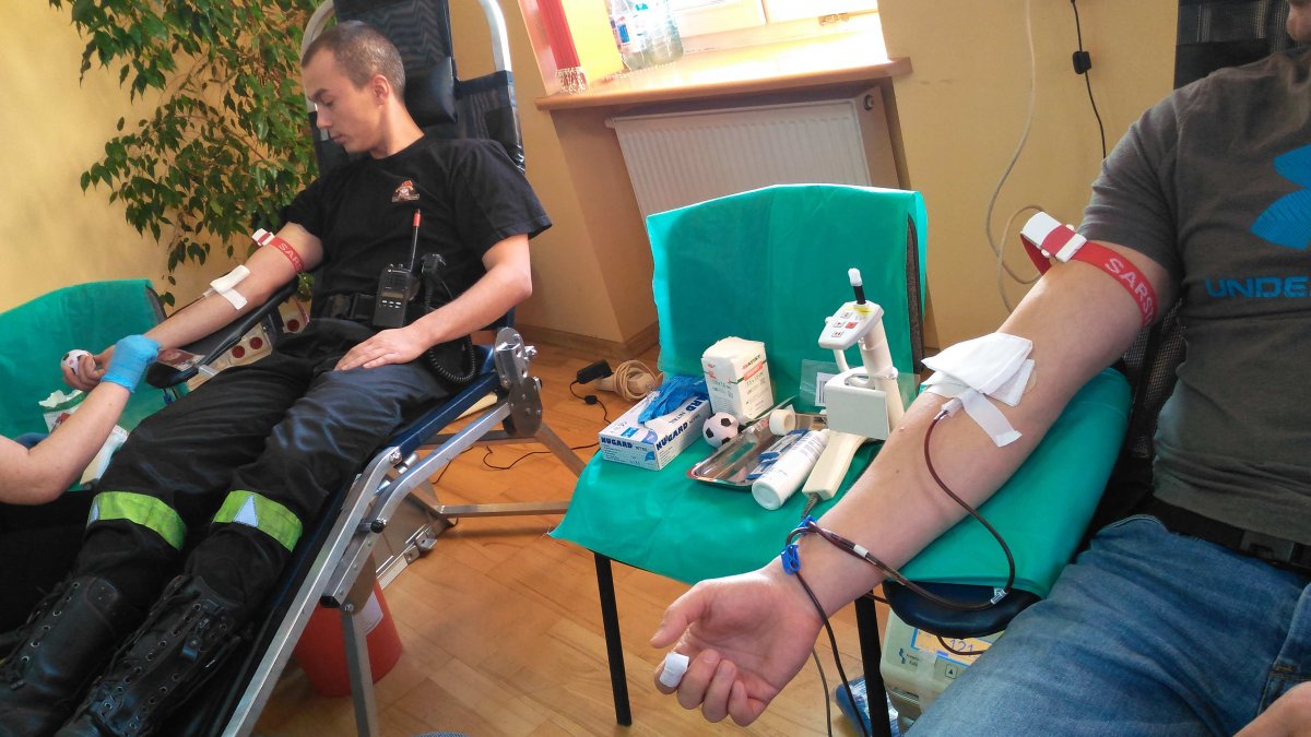 Uczestnicy akcji krwiodawstwa w Ełku