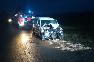 wypadek drogowy na DW600, Romany - Nowe Kiejkuty