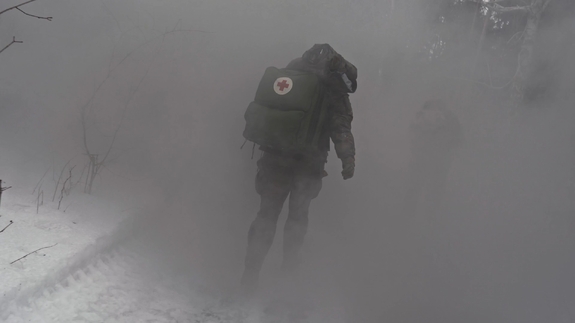 żołnierz podczas ćwiczeń