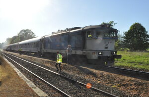 Pociąg w powiecie giżyckim