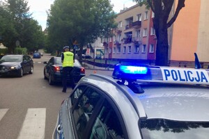 Miejsce zdarzenia drogowego w powiecie lidzbarskim