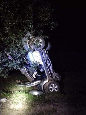 Miejsce zdarzenia drogowego w powiecie gołdapskim