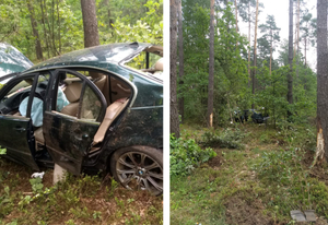 Miejsce zdarzenia drogowego w powiecie szczycieńskim