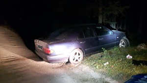 Miejsce zdarzenia drogowego w powiecie szczycieńskim