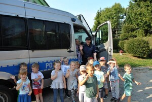 Spotkanie policjantów z przedszkolakami