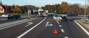 Miejsce zdarzenia drogowego w powiecie oleckim