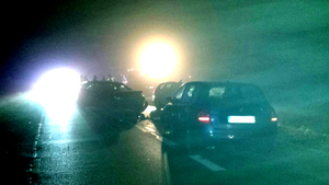 Miejsce zdarzenia drogowego w powiecie nidzickim