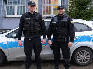 st. post. Kamil Maćkowiak i post. Łukasz Kalicki