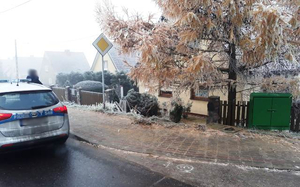 Miejsce zdarzenia drogowego w powiecie kętrzyńskim