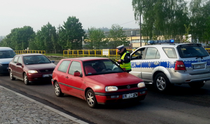 Policjanci podczas działań