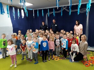 Spotkanie policjantów z dziećmi z powiatu bartoszyckiego