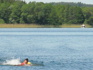Osoba pływająca w wodzie