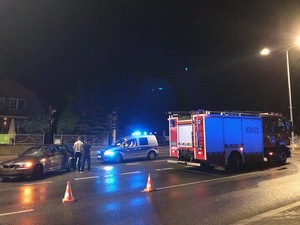 elk wypadek na przejsciu dla pieszych