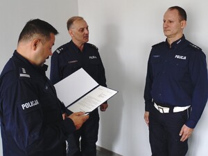 insp. Tomasz Klimek (KWP), mł. insp. Robert Zalewski, asp. Cezary Piotrowski