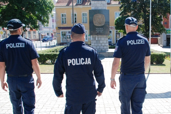 Policjanci z Niemiec podczas wizyty w Kętrzynie