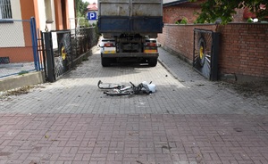 Miejsce zdarzenia drogowego w Działdowie