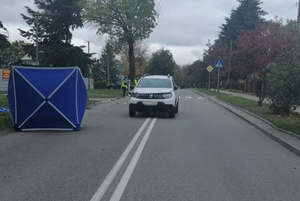 Miejsce zdarzenia drogowego w powiecie oleckim