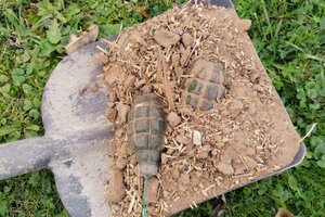 Zabezpieczone granaty na łopacie