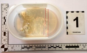 Zabezpieczone narkotyki w pudełku