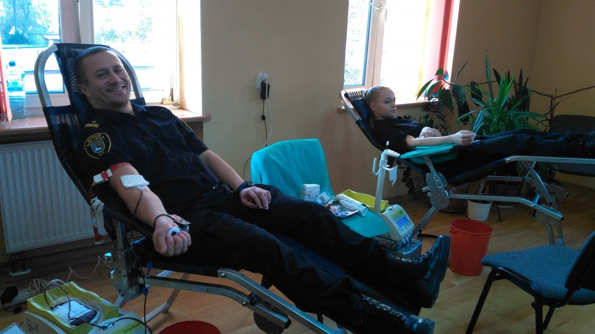 Uczestnicy akcji krwiodawstwa w Ełku
