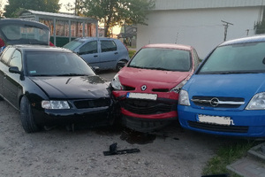 Samochody biorące udział w kolizji