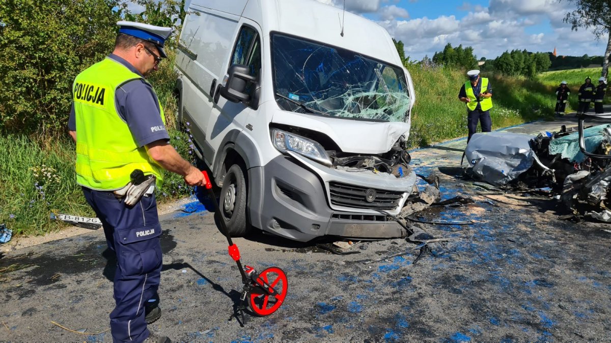 służby pracujące na miejscu wypadku