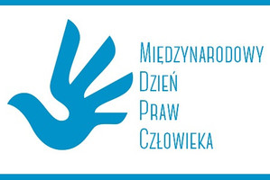 Logo i napis Międzynarodowy Dzień Praw Człowieka