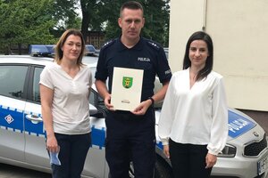 asp. Artur Osowiecki, Joanna Polańczuk i Ewelina Pac-Michalak