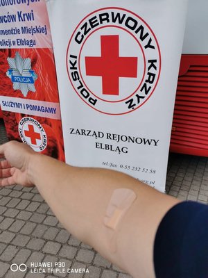 Uczestnicy akcji krwiodawstwa w Młynarach
