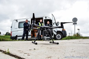 policyjny dron podczas działań
