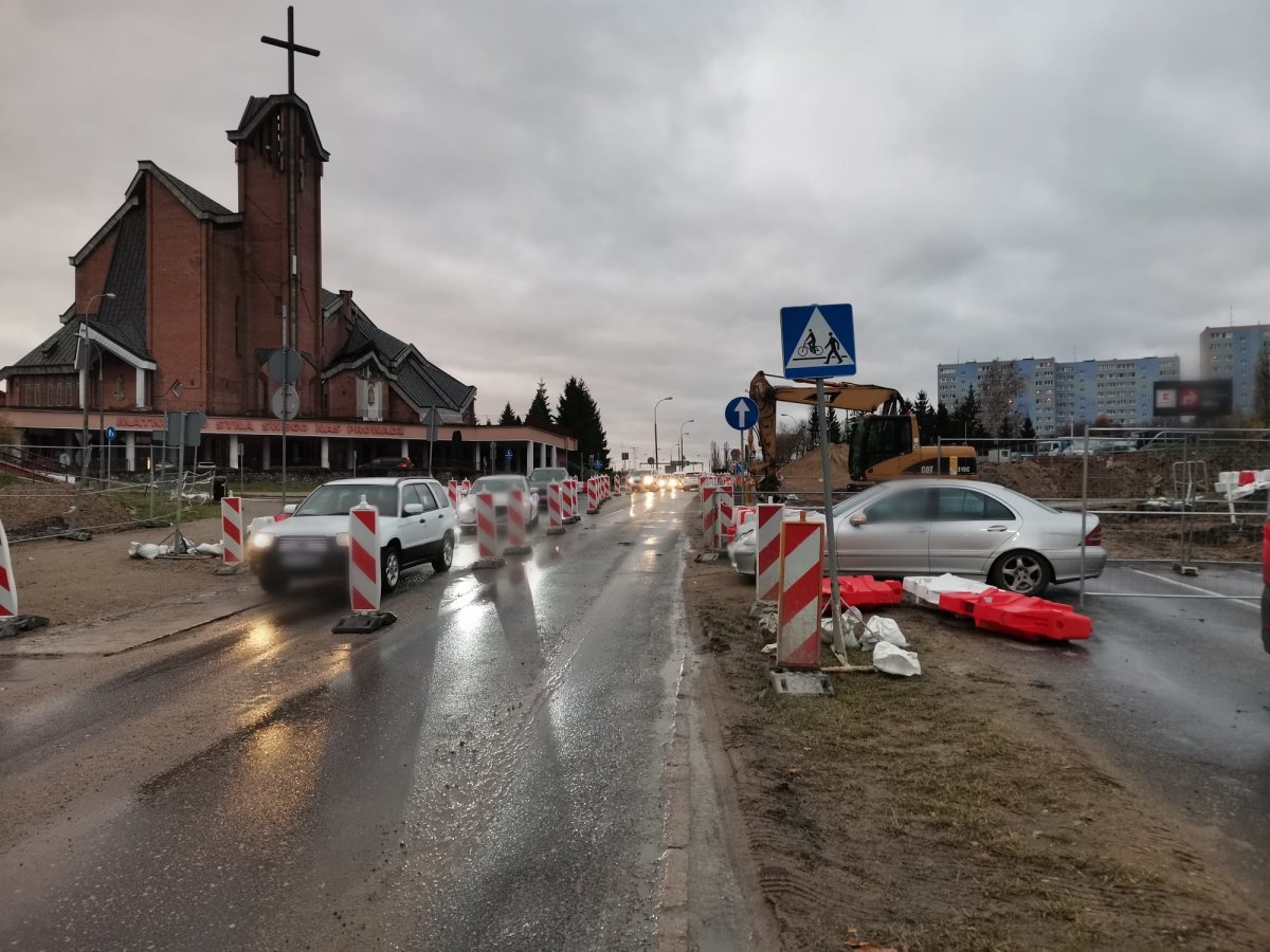 miejsce potrącenia pieszego i pojazd
