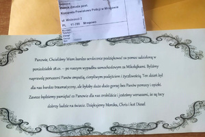 List z podziękowaniami