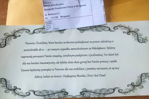 List z podziękowaniami