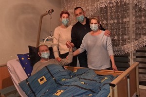 policjant z rodzin, której pomógł