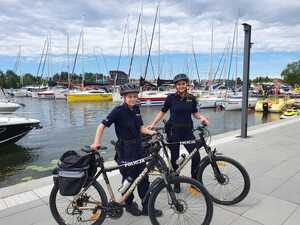 Patrol rowerowy w Mikołajkach