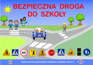 infografika - bezpieczna droga do szkoły