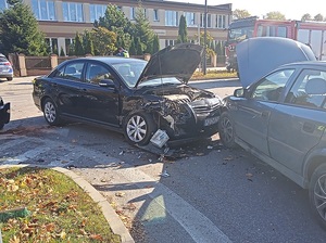 Pojazdy uczestniczące w zdarzeniu drogowym w Działdowie
