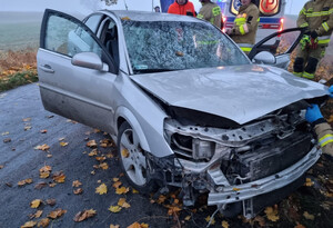 Miejsce zdarzenia drogowego między Kownatkami a Gardynami (gm. Kozłowo)