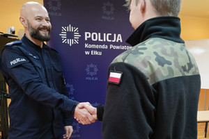 Spotkanie Zastępcy Komendanta Powiatowego Policji w Ełku z 16-latkiem