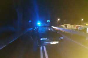 Miejsce śmiertelnego potrącenia pieszego