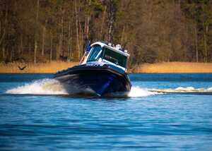 Policyjna łódź Komendy Powiatowej Policji w Piszu