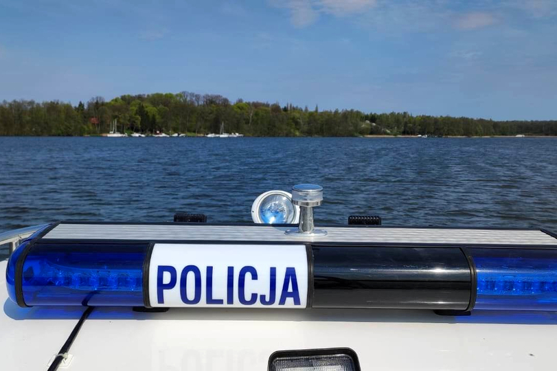 Policyjna łódź Komendy Powiatowej Policji w Iławie