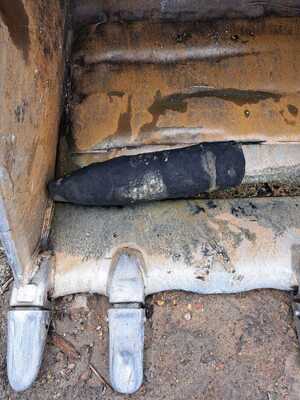 Niewybuch ujawniony podczas prac ziemnych