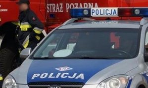 Radiowóz i wóz strażacki