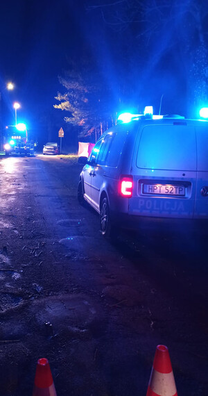 Miejsce zdarzenia drogowego - Borki Wielkie