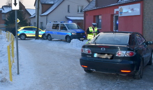 Policjanci na miejscu zdarzenia