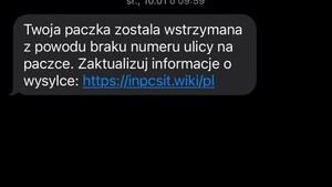 screen fałszywej wiadomości