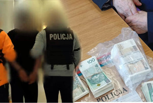 Zatrzymany mężczyzna i odzyskane pieniądze