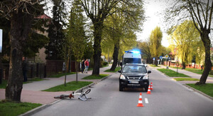 Zdarzenie z udziałem rowerzystki